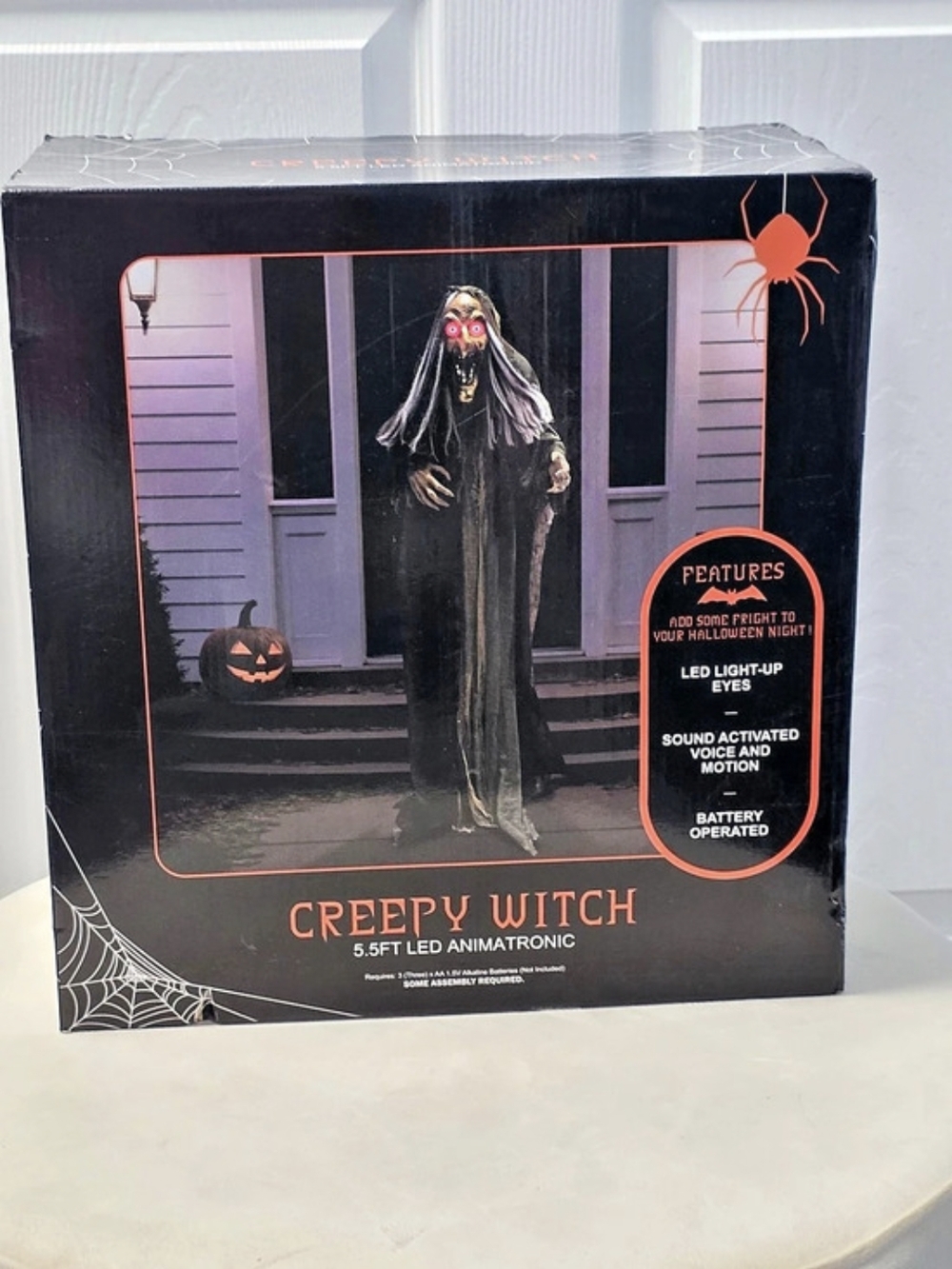 Creepy Witch 5.5FT LED Animatronic Halloween Holiday Decor NWT